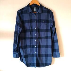 Mountain Hardware Blue Plaid Flannel Tunic Button Down